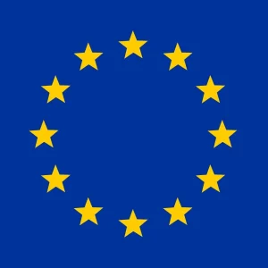 Blue flag with yellow stars