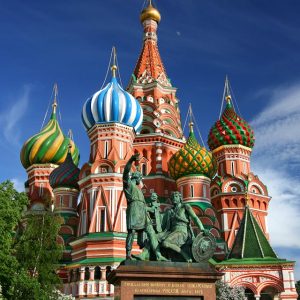 Colorful domes of Saint Basil's Cathedral